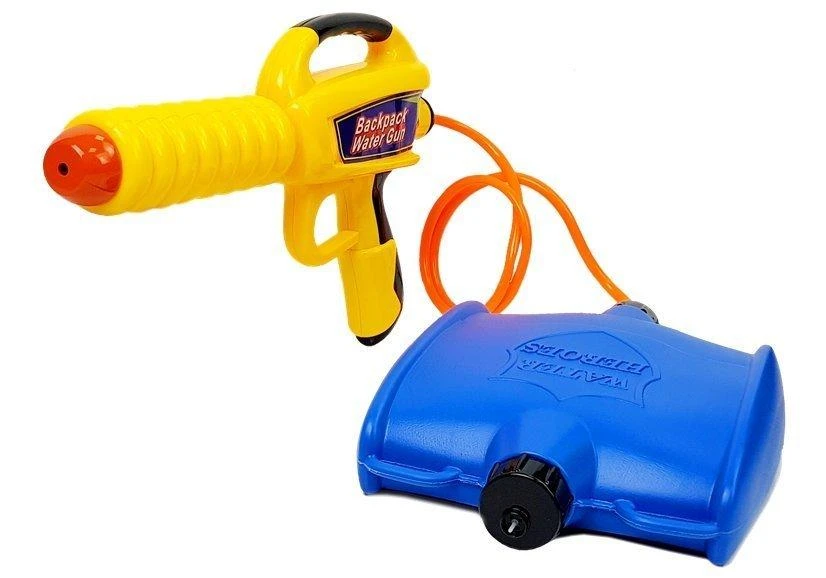 Lean Toys Vandens pistoletas su 1080 ml bakeliu, geltonai mėlynas