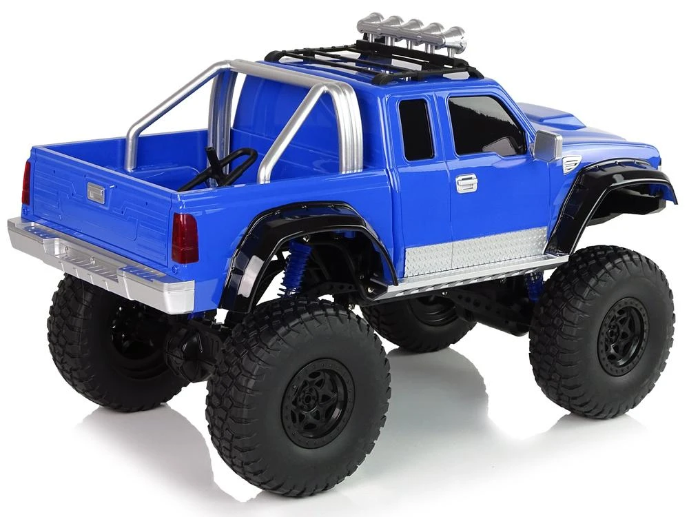 Lean Toys 1:8 mėlynas 4x4 bekelės R/C automobilis su 2.4G valdikliu