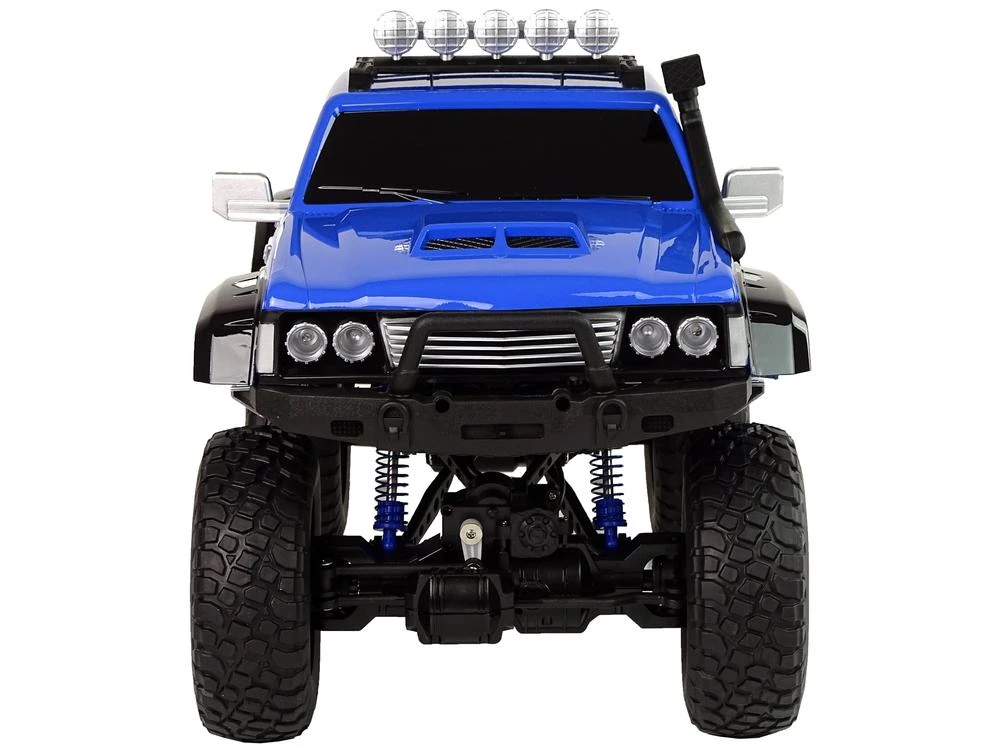 Lean Toys 1:8 mėlynas 4x4 bekelės R/C automobilis su 2.4G valdikliu