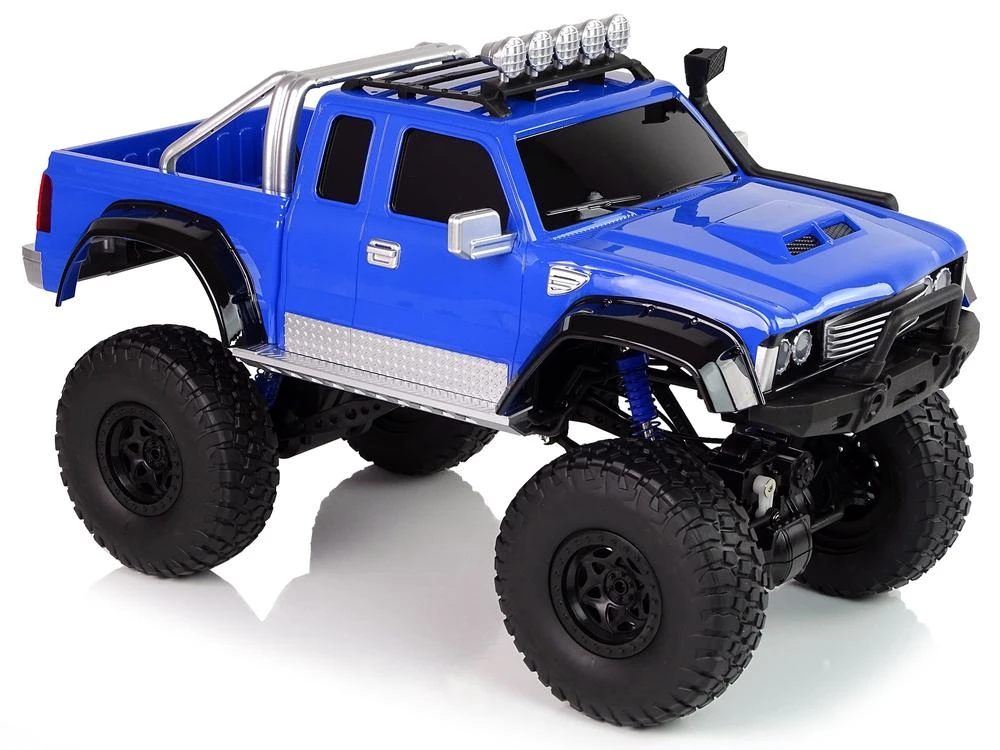 Lean Toys 1:8 mėlynas 4x4 bekelės R/C automobilis su 2.4G valdikliu
