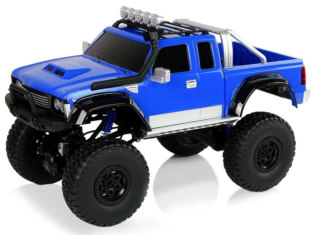 Lean Toys 1:8 mėlynas 4x4 bekelės R/C automobilis su 2.4G valdikliu