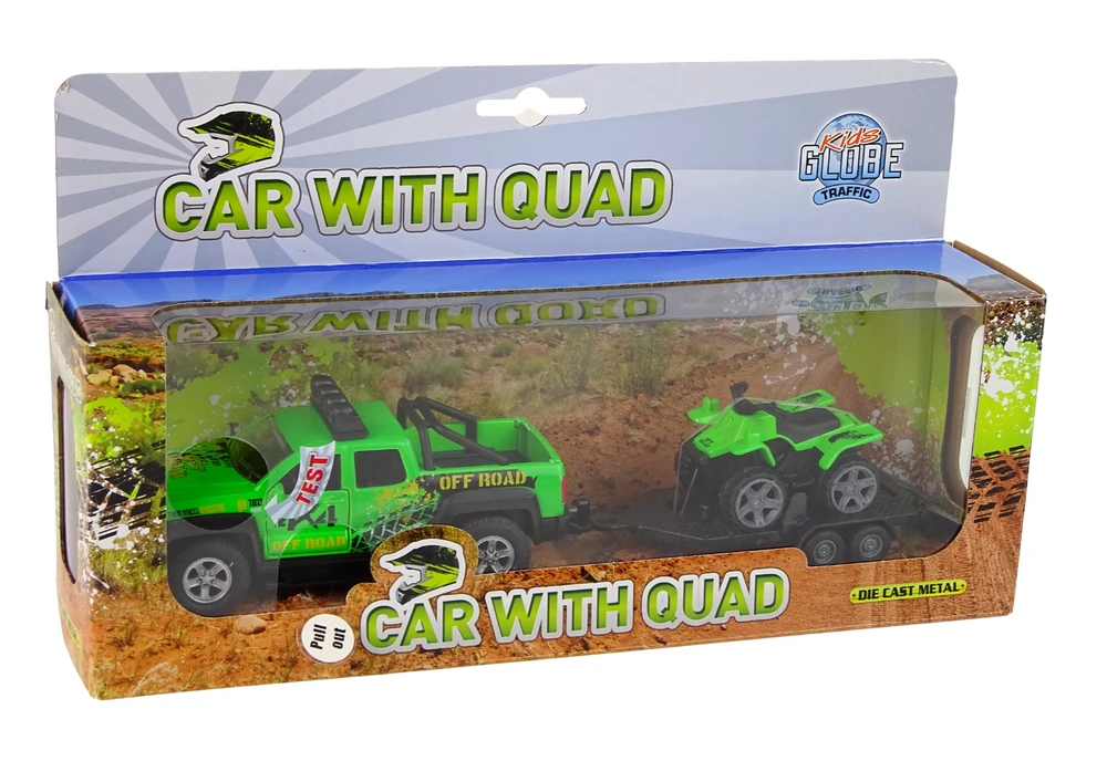Lean Cars Hipo Auto su priekaba ir keturračiu, šviesa, garsas 510220