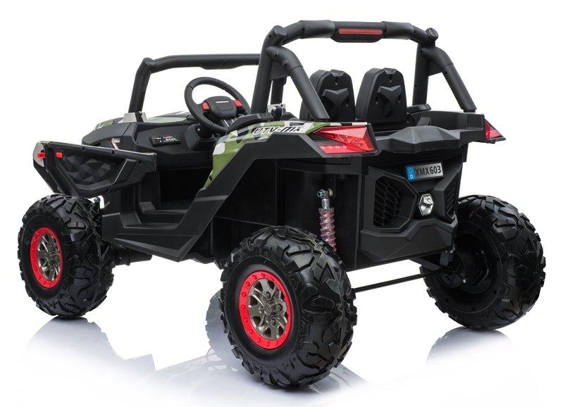 Lean Cars Dvivietis vaikiškas elektromobilis Buggy XMX603, juoda/žalia