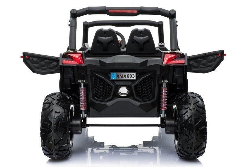 Lean Cars Dvivietis vaikiškas elektromobilis Buggy XMX603, juoda/žalia
