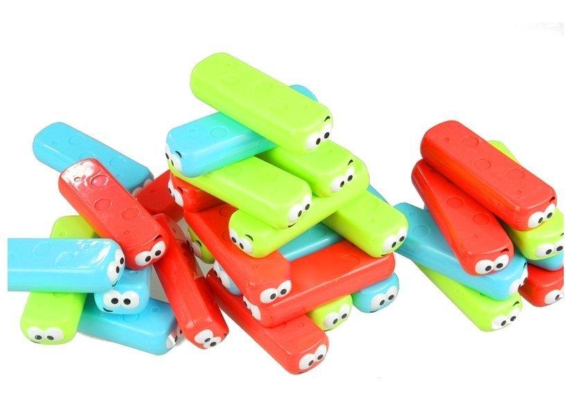 Gra Spalvingas žaidimo bokštas su kirmėlėmis