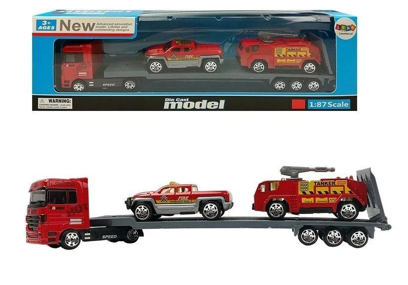 Lean Toys Autovežis „DIE CAST“ su priedais