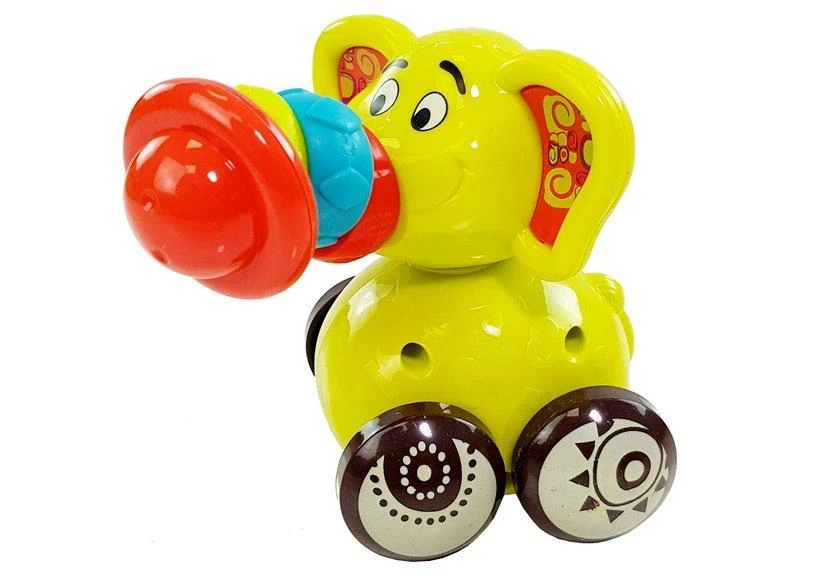 Samochodzik Žaislas vaikams Lean Toys Dramblys su lytėjimo funkcijomis