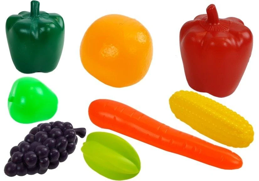 Lean Toys Žaislinė parduotuvė su pirkinių vežimėliu ir kasa, 24 elementai