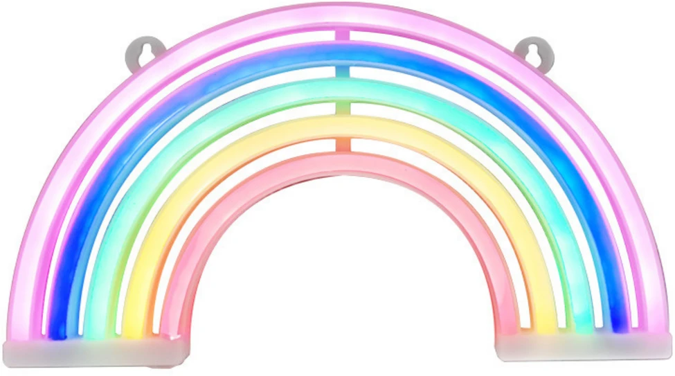 Lean Dekoratyvinė LED lempa vaivorykštė su USB ir baterijų maitinimu