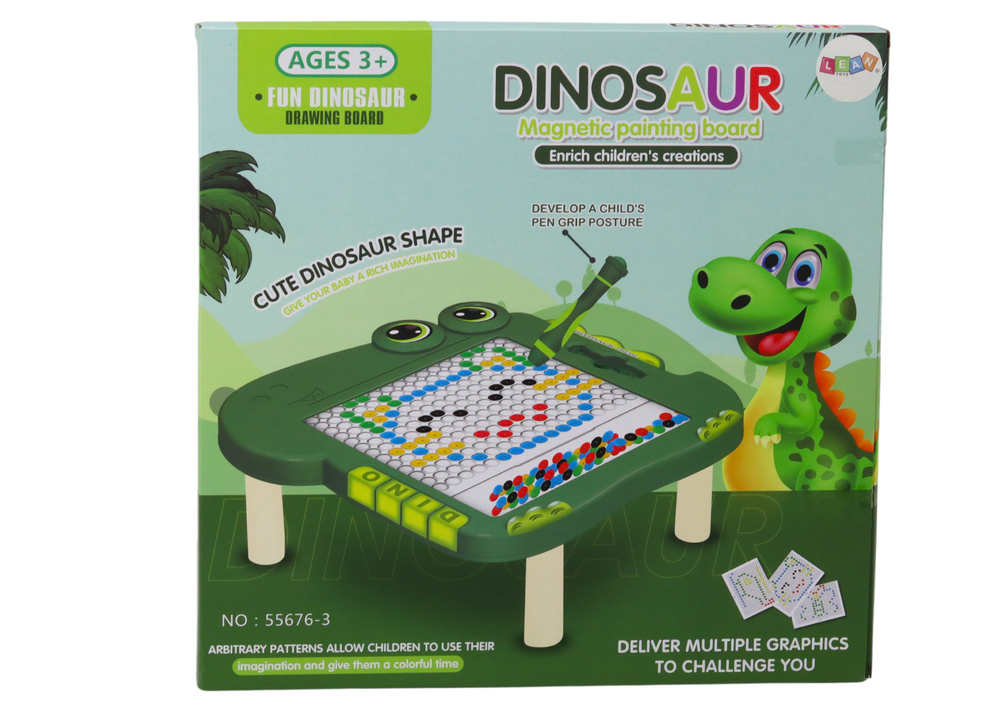 Lean Toys Dinosaur Educational Board Table Pad Puzzle Green, žema kaina Varle.lt