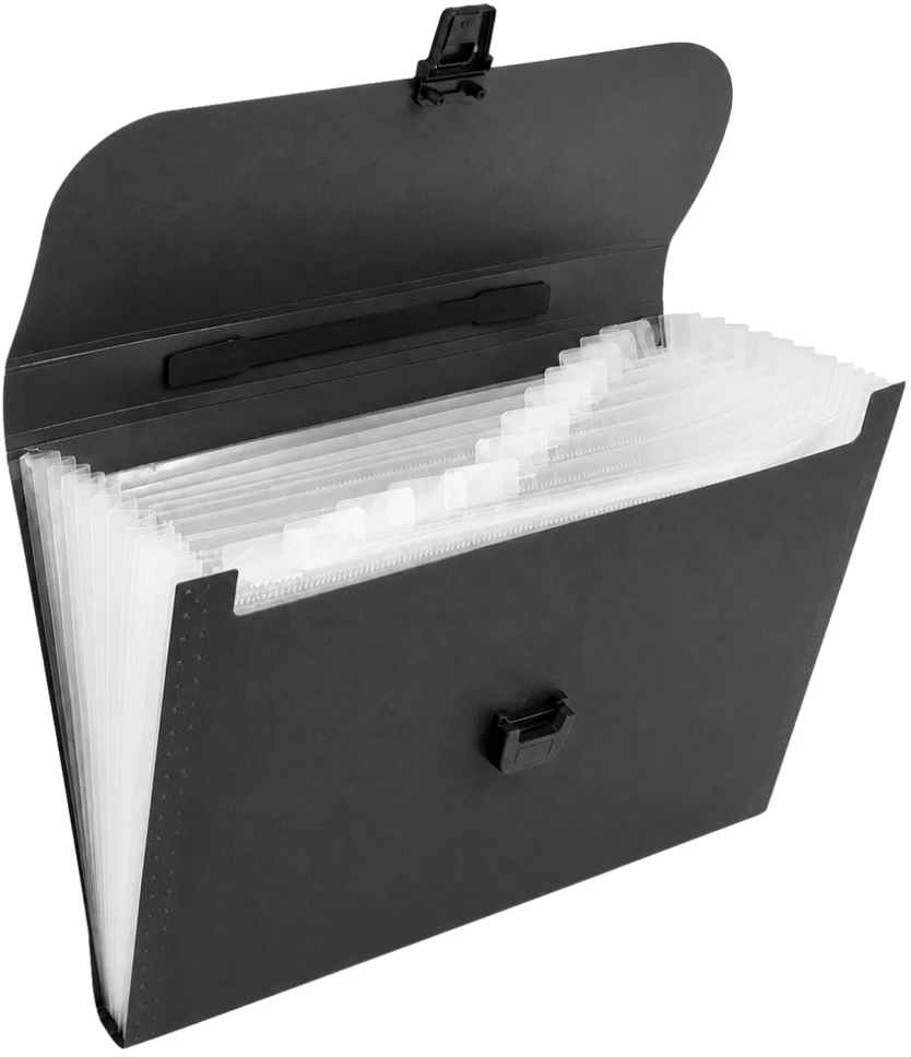 Lean Folder Folder Document Organizer Holder 13 Compartments Juodas A4