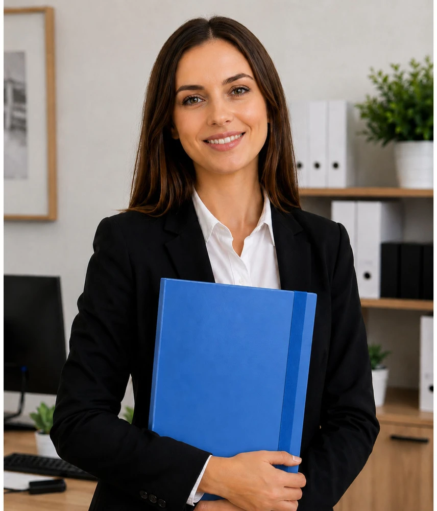 Lean Mėlyna Office Folder with Elastic Band for Documents A4/4.5 cm