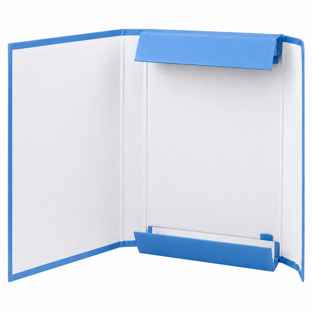 Lean Mėlyna Office Folder with Elastic Band for Documents A4/4.5 cm