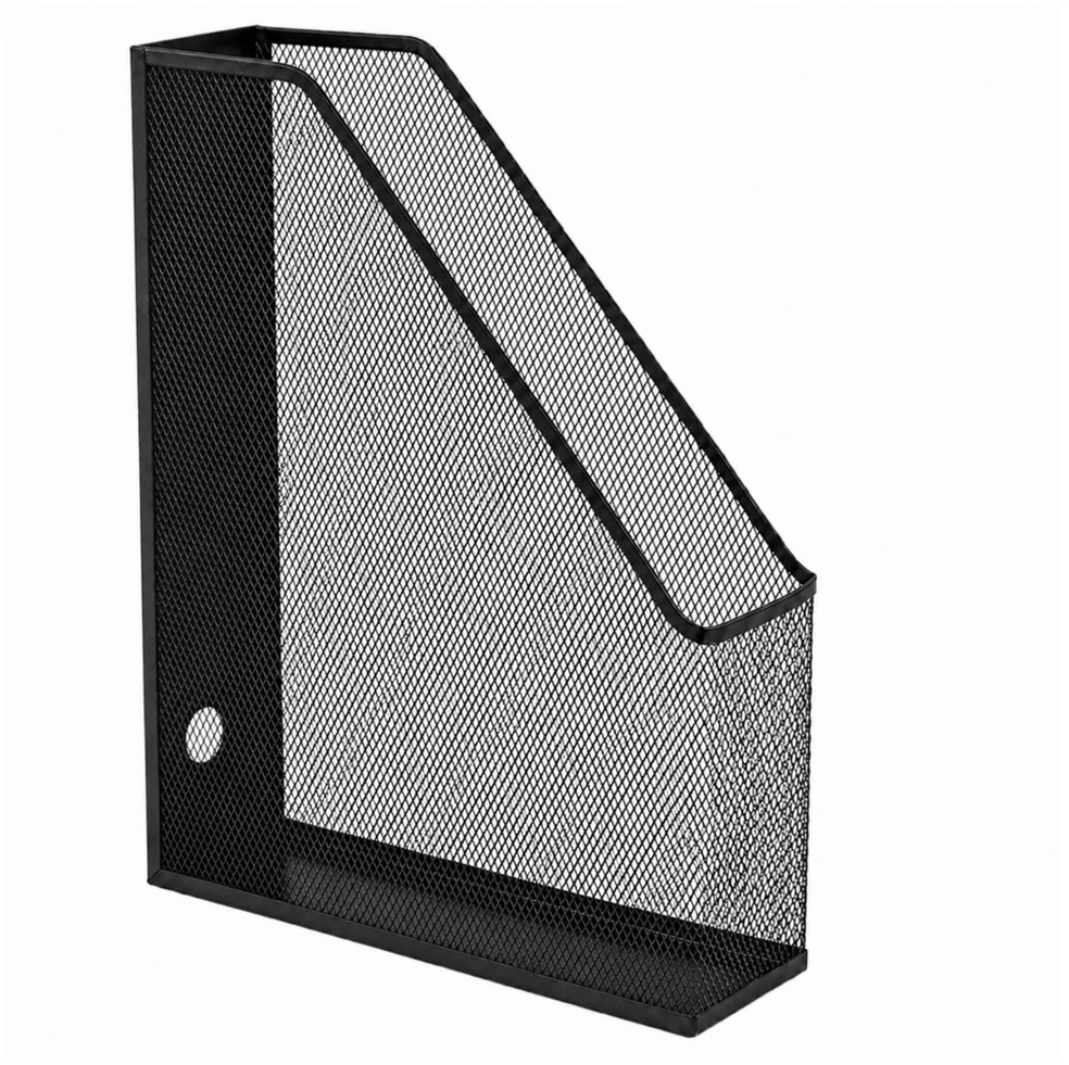 Lean Metal Office Organizer Stand for Documents and Folders, Vertical, Juodas, A4