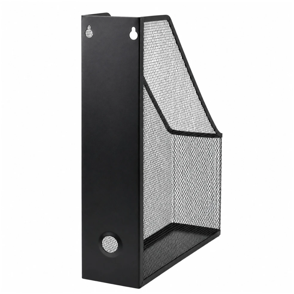 Lean Metal Office Organizer Stand for Documents and Folders, Vertical, Juodas, A4