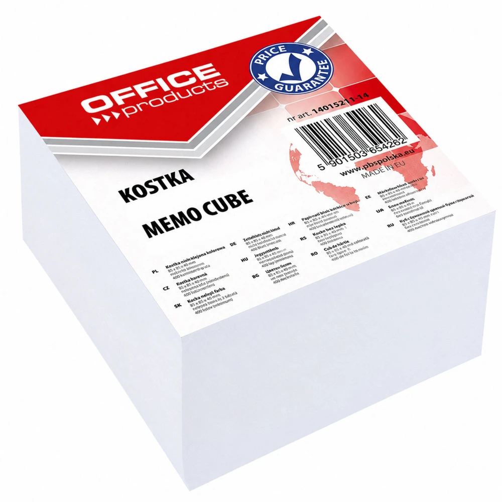 Lean School Biuro prekės Kubas baltas neklijuotas OFFICEproducts