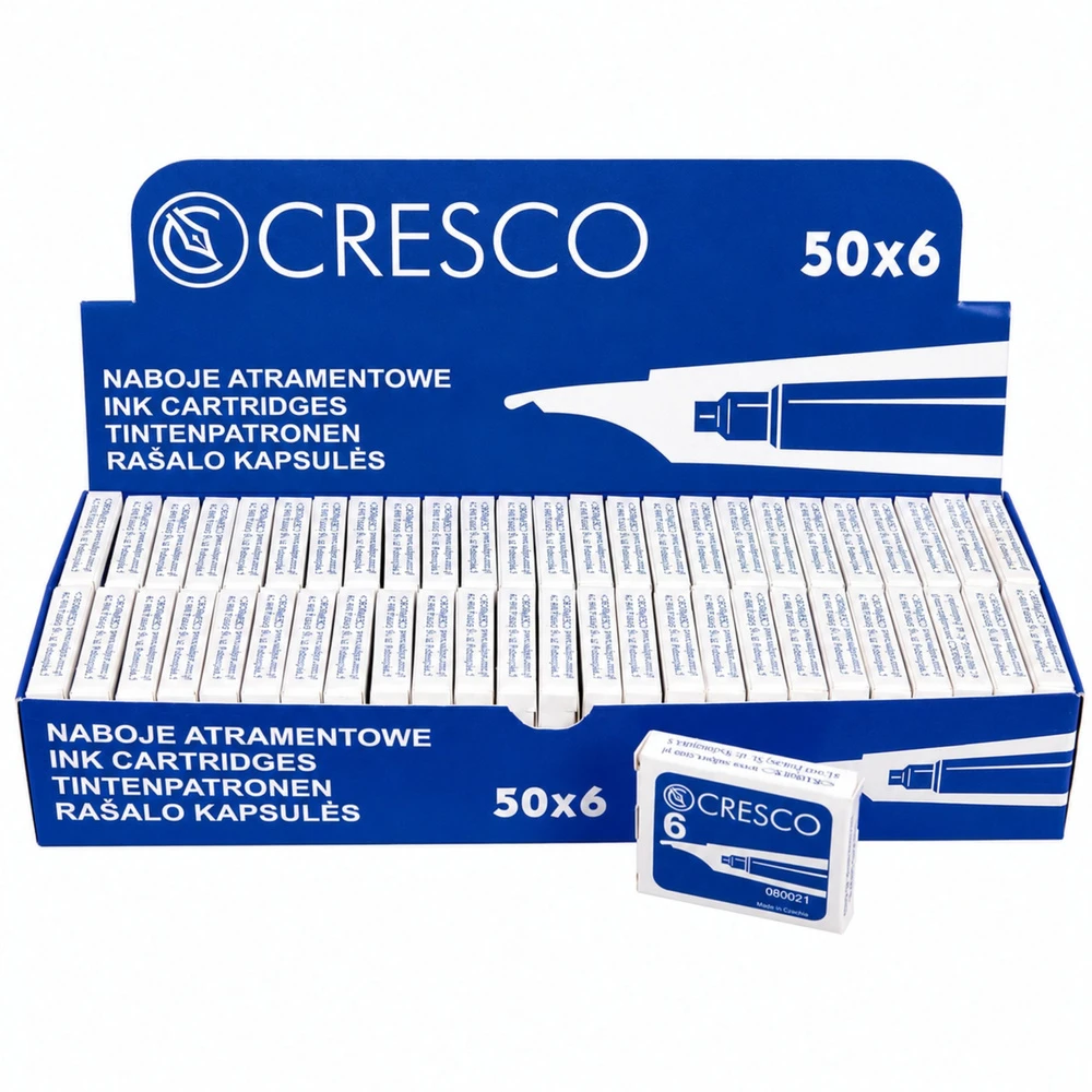 Lean School Rašalo kapsulės Cresco, trumpos, mėlynos (6 vnt.) 1223-005