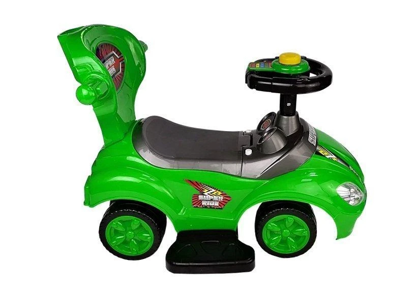 Lean Cars Paspiriama mašinėlė-stumdukas Mega Car 3in1, žalia