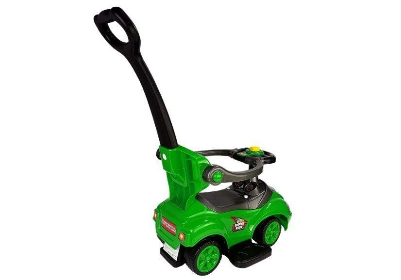 Lean Cars Paspiriama mašinėlė-stumdukas Mega Car 3in1, žalia