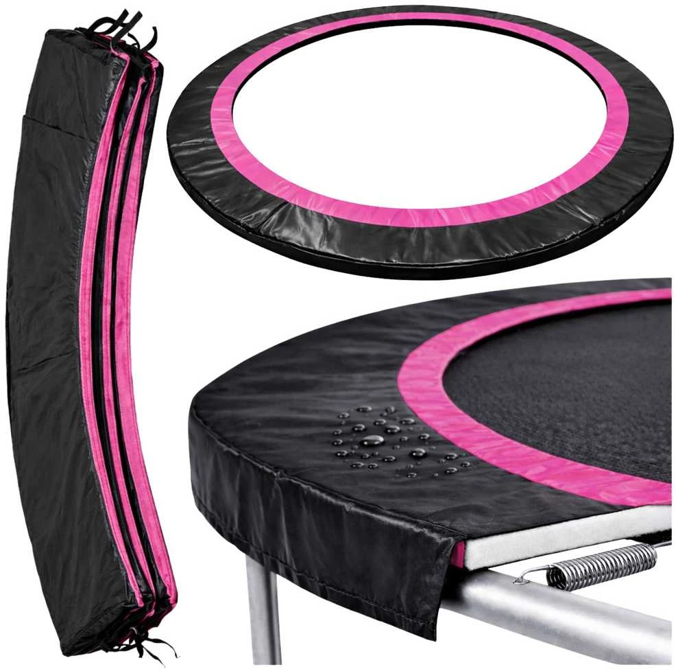 Batuto spyruoklių apsauga Lean Sport Max 244 cm, juoda/rožinė