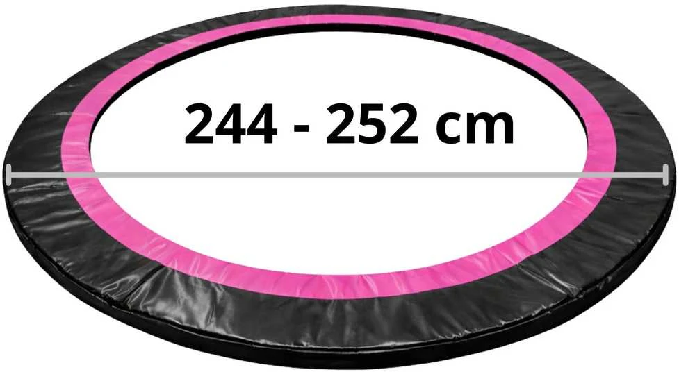 Batuto spyruoklių apsauga Lean Sport Max 244 cm, juoda/rožinė