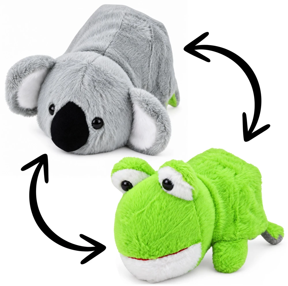 Lean Toys Pluszowy Koala Żaba 2w1 Dwustronna Maskotka Przytulanka 25cm