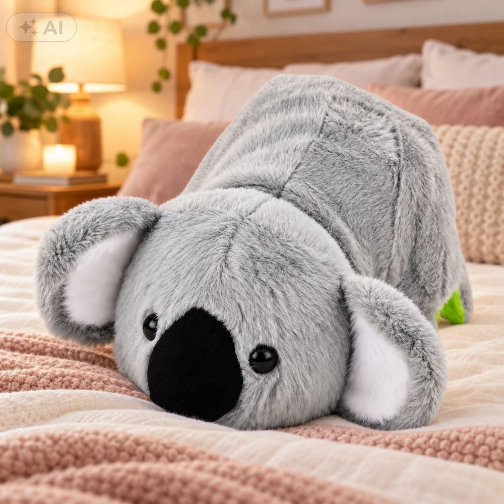 Lean Toys Pluszowy Koala Żaba 2w1 Dwustronna Maskotka Przytulanka 25cm
