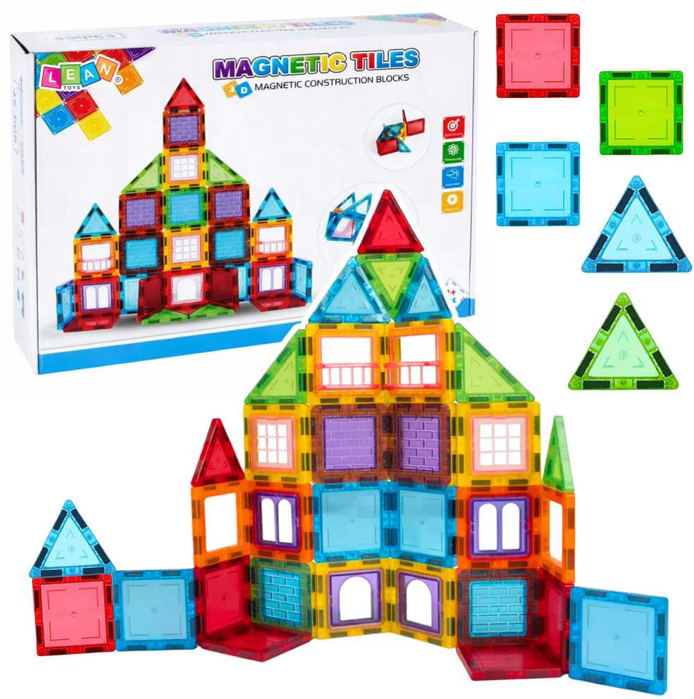 Klocki 3D Magnetiniai Blokai, 45 vnt.