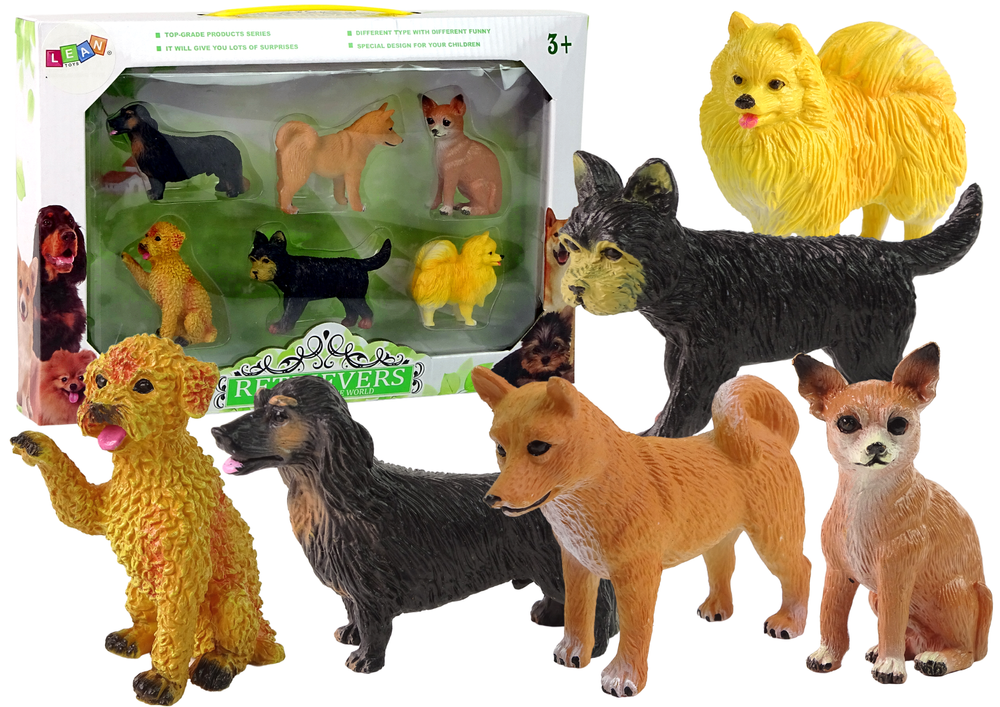 Zestaw Šunų figūrėlių rinkinys Lean Toys, 6vnt