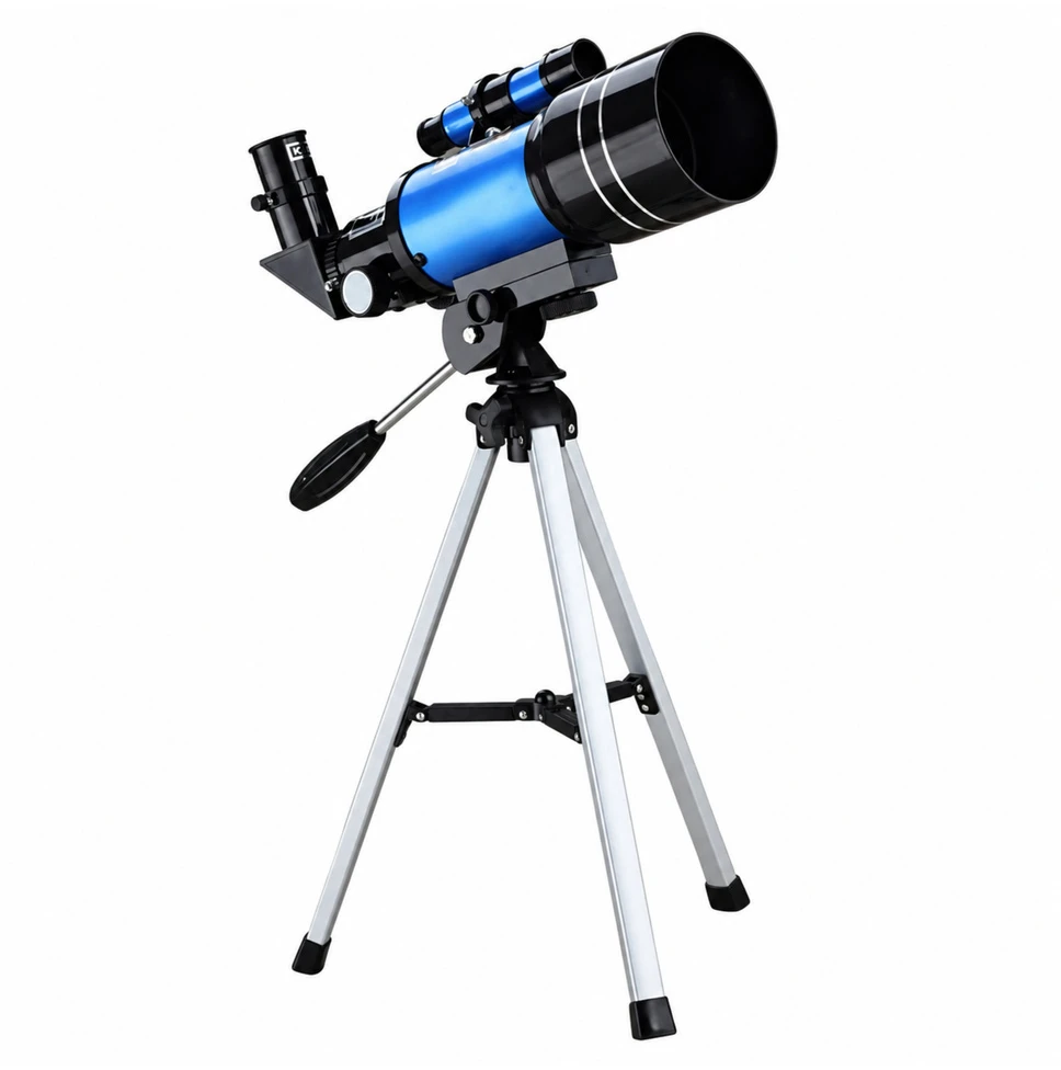 Lean Toys Astronomical Telescope for Kids with Tripod – Mėlyna, 150x Magnification