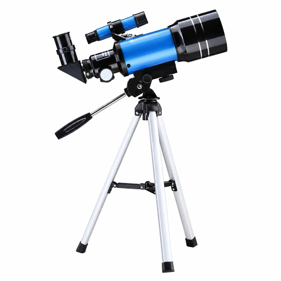 Lean Toys Astronomical Telescope for Kids with Tripod – Mėlyna, 150x Magnification