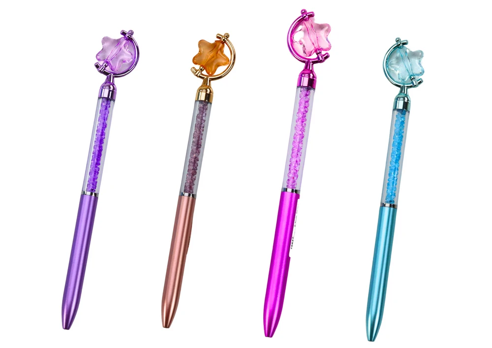 Lean Toys Tušinukas su žvaigždutėmis ir deimantais, mėlynas rašalas, 0.7 mm