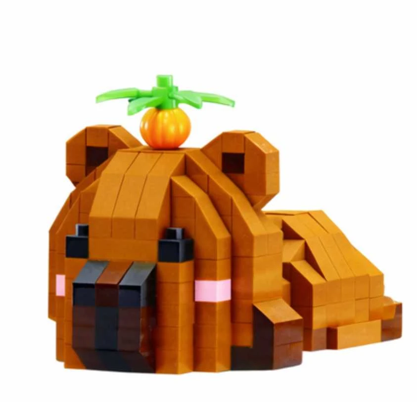 Lean Toys 3D Statulėlė iš kaladėlių Kapibara 204-263 vnt.