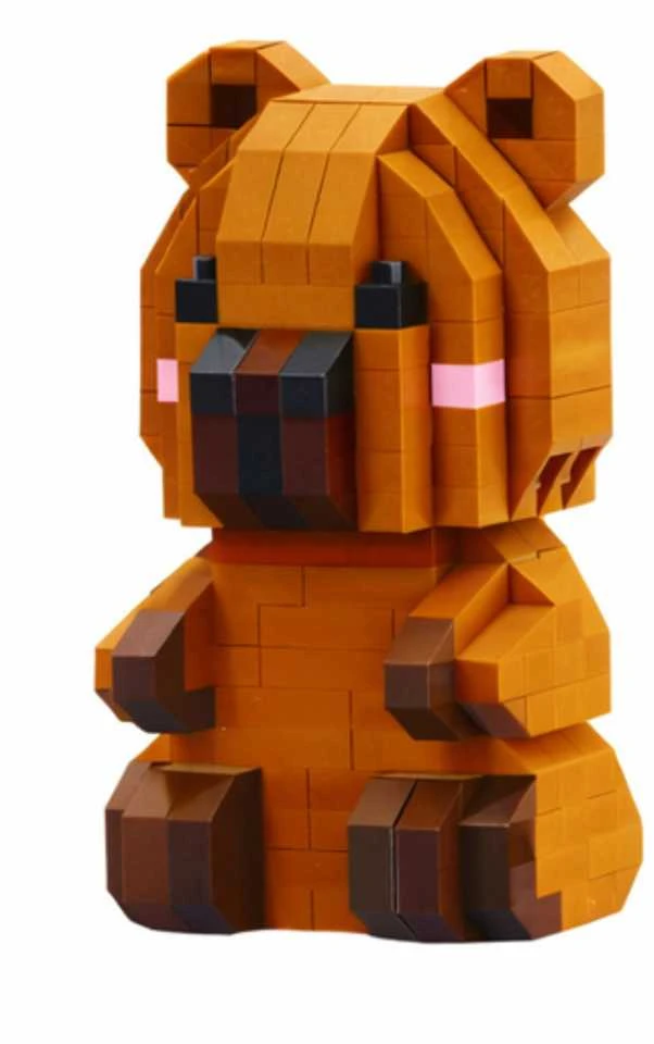 Lean Toys 3D Statulėlė iš kaladėlių Kapibara 204-263 vnt.