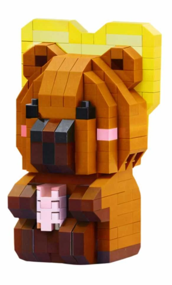 Lean Toys 3D Statulėlė iš kaladėlių Kapibara 204-263 vnt.