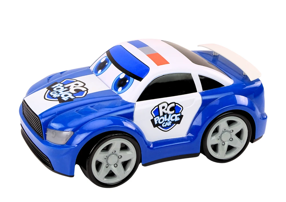 Lean Toys Nuotoliniu būdu valdomas animacinis policijos automobilis su šviesomis ir garsais