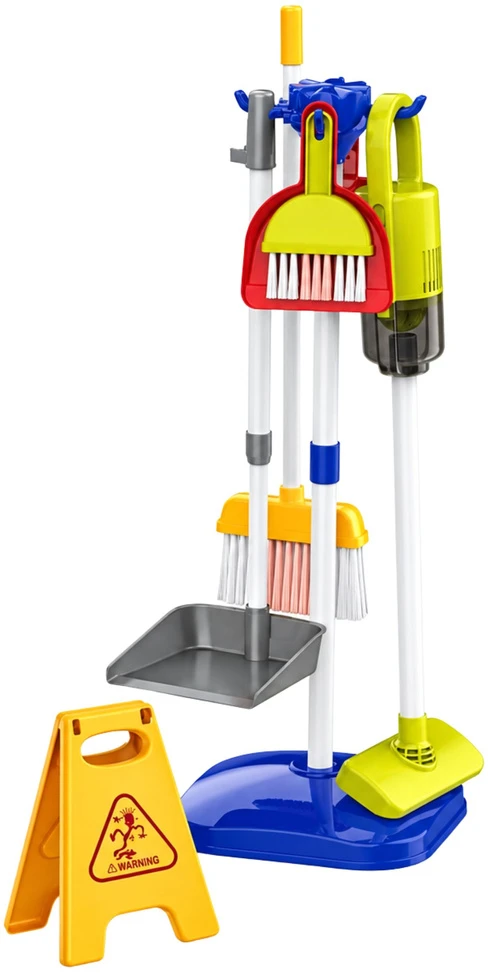 Lean Toys Rinkinys Do Sprzątania Dla Dzieci Vežimėlis Dulkių siurblys Mop Priedai 29 el.