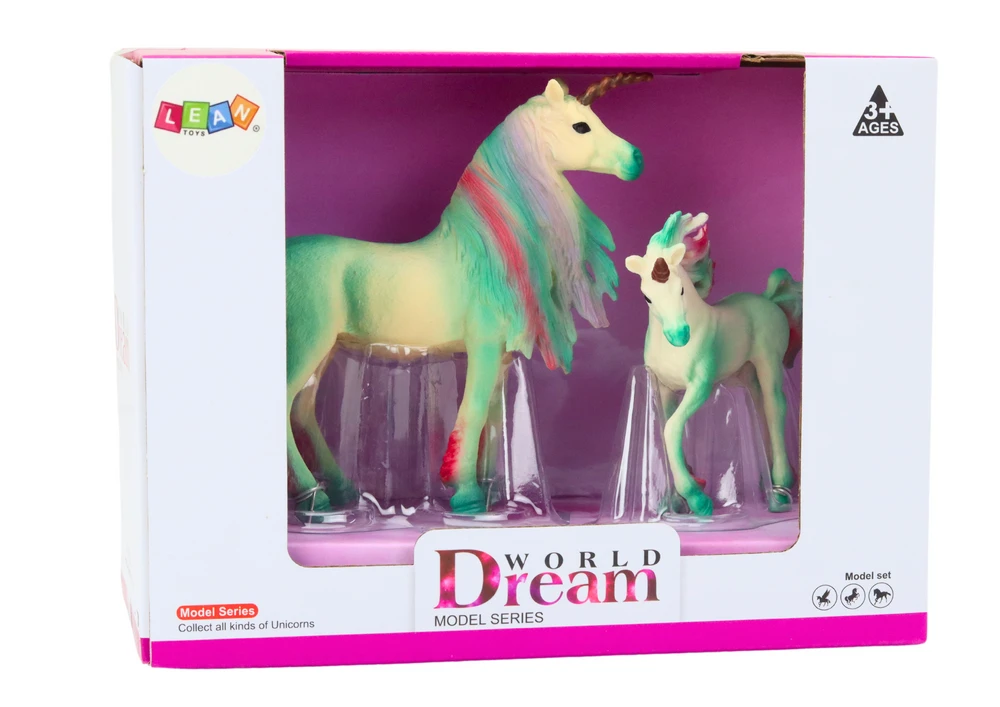 Lean Toys Žalios Vienaragių Figūrėlės (2 vnt.)