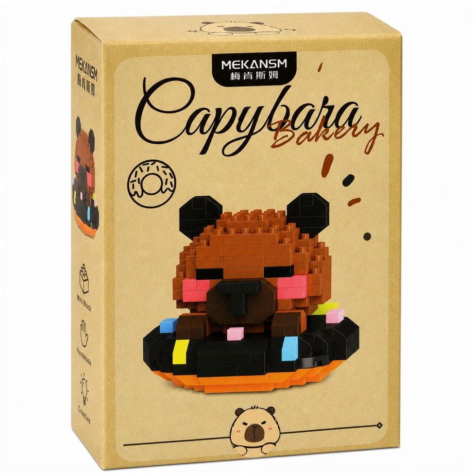 Lean Toys Mini konstruktorius kapibara ant spurgos, 306 vnt.