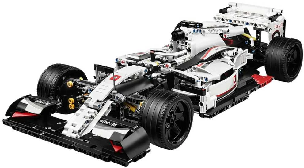 Lean Toys Konstruktoriaus rinkinys Mudking 13117 F1 lenktyninis automobilis, 1235 dalys