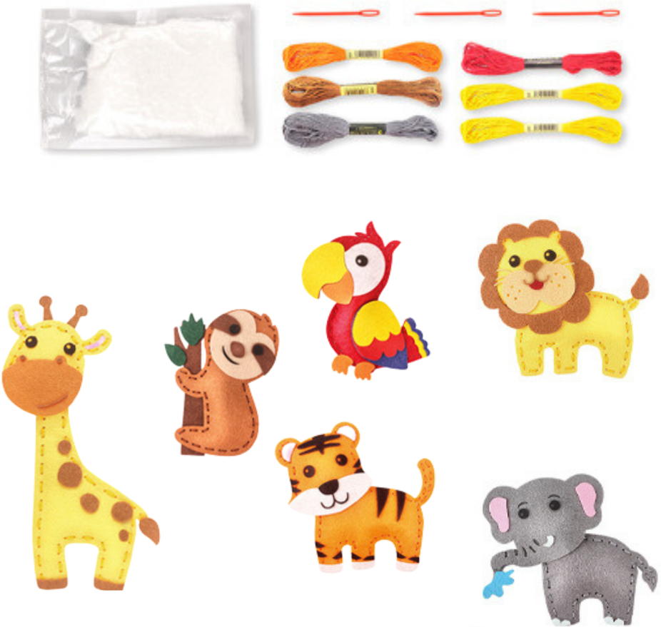 Lean Toys Kūrybinis siuvimo rinkinys 6vnt.