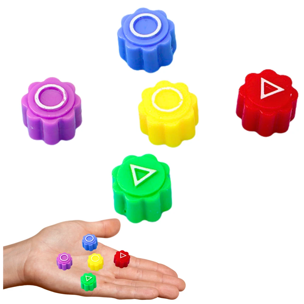 Lean Toys Gonggi žaidimo kauliukai, 5 vnt.