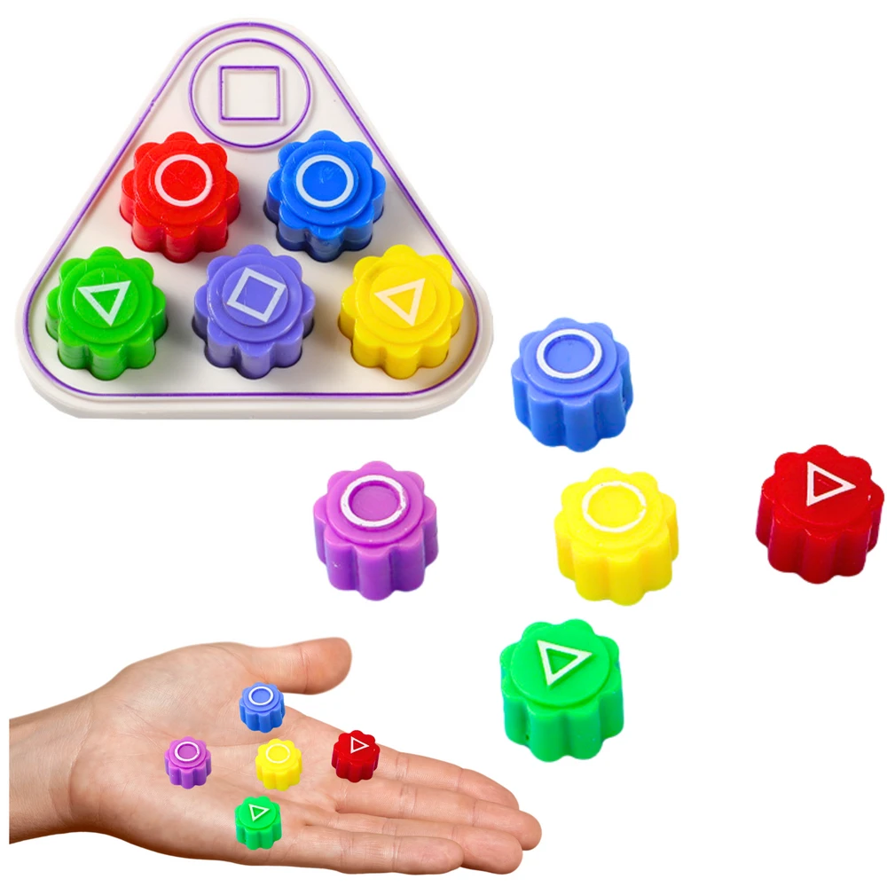 Lean Toys Gonggi žaidimo kauliukų rinkinys su trikampiu stovu