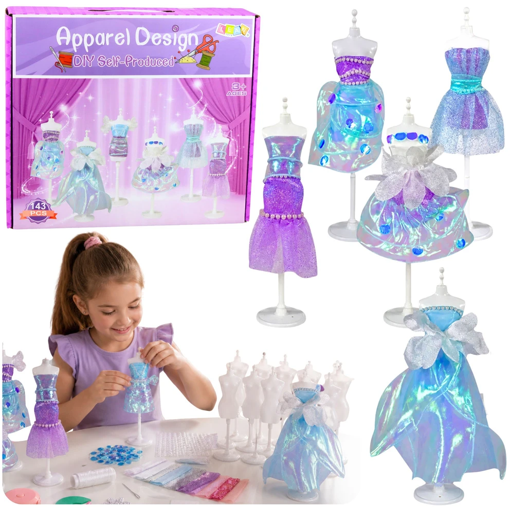 Zestaw Kūrybinis lėlių aprangos kūrimo rinkinys Little Fashion Designer