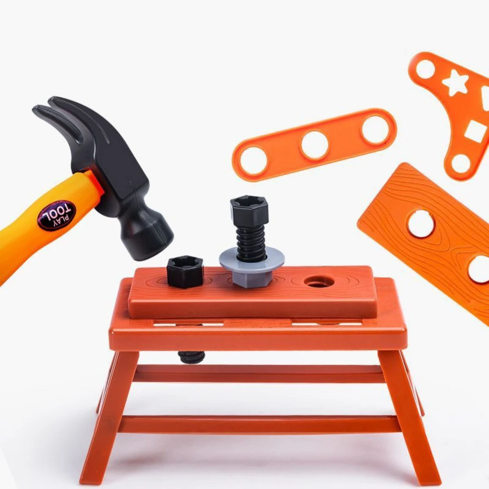 Lean Toys Vaikiškas įrankių rinkinys su elektriniu atsuktuvu 55vnt
