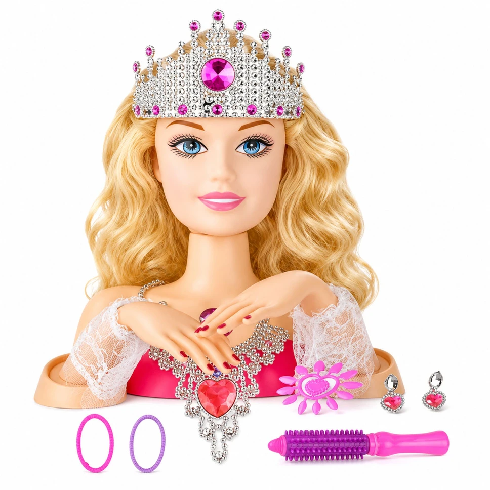 Lean Toys Lėlės galva šukuosenoms kurti