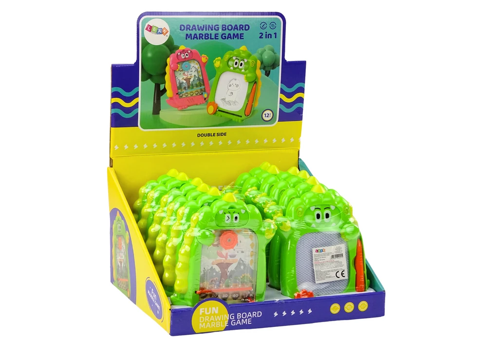 Lean Toys Žaidimas piešimo lenta 2in1 Lean Toy Žalias Dinosaur