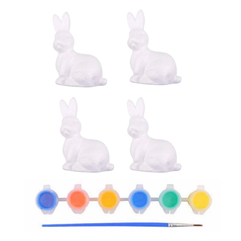 Lean Toys Zajączki Velykiniai zuikučiai, putplasčio dažai, 4 vnt.