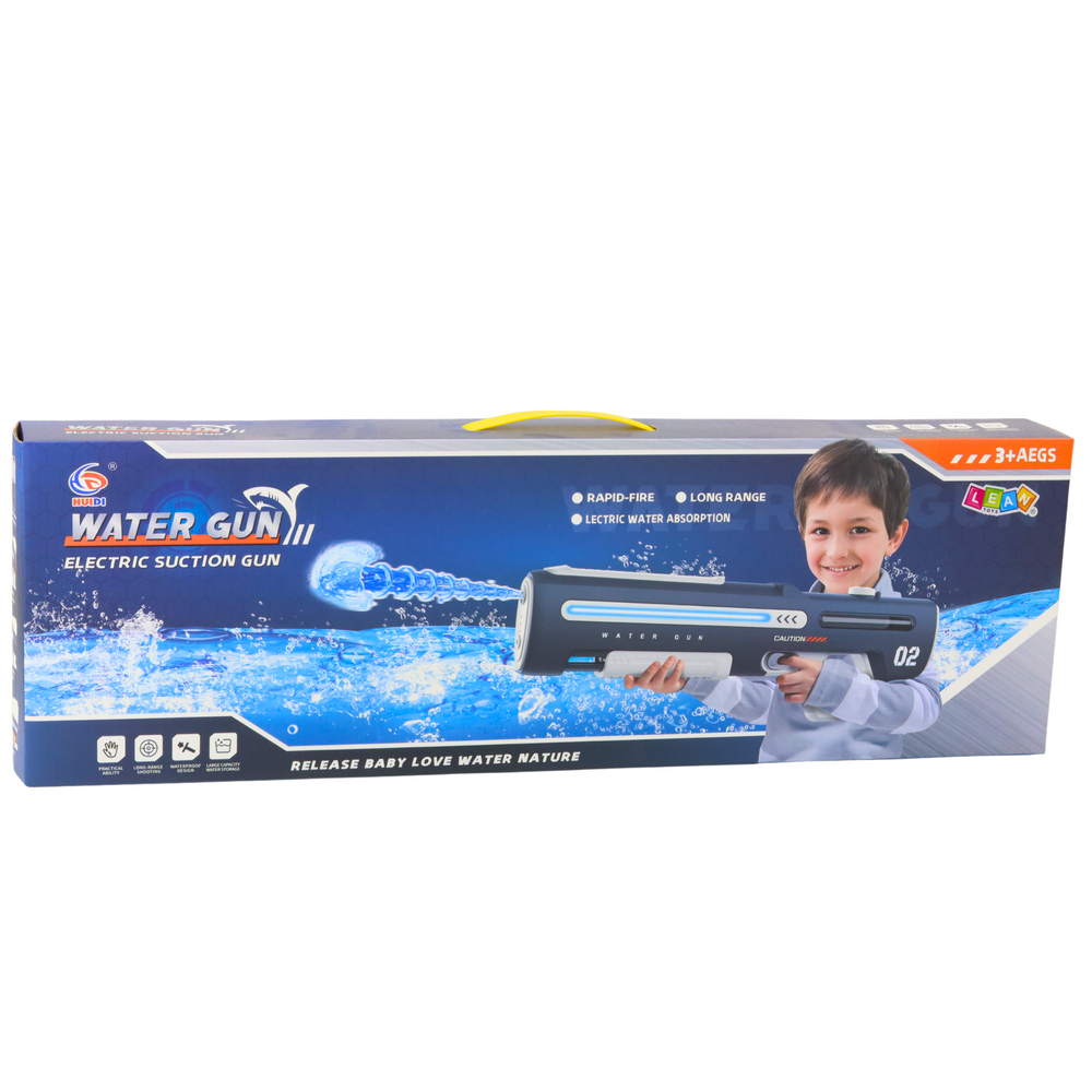 Lean Toys Elektrinis automatinis vandens pistoletas, baltas ir pilkas, 1000 ml, 61 cm