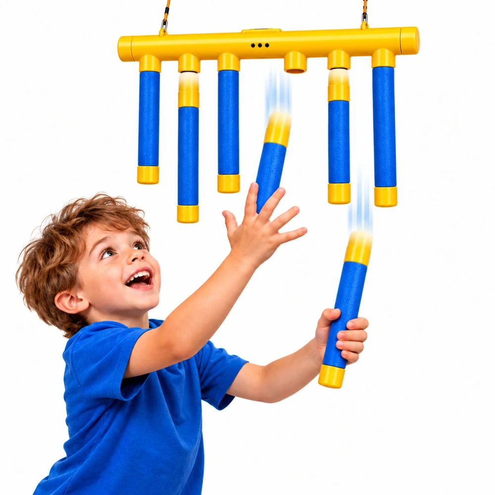 Lean Toys Vikrumo žaidimas „Falling Sticks“, geltonas ir mėlynas